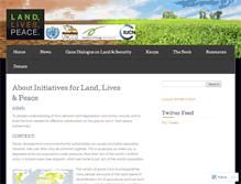 Tablet Screenshot of landlivespeace.org